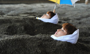 指宿砂むし温泉で癒しのひととき