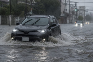 【冠水道路は危険！】雨の日運転で気をつけること